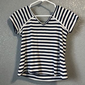Short Navy and White Top